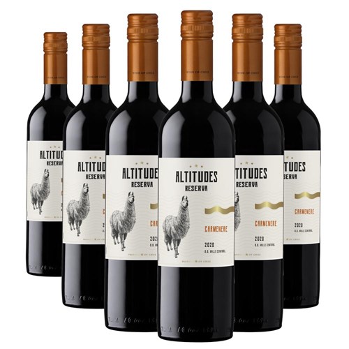 Case of 6 Altitudes Reserva Carmenere 75cl Red Wine